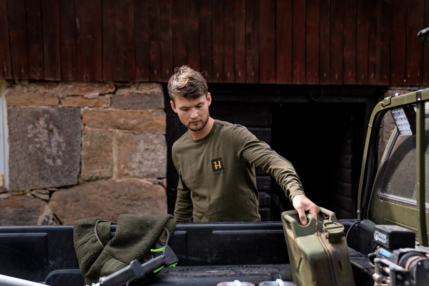 Harkila majca Gorm L/S boja Willow green vel. L – Harkila – Lovački Džemperi/Duksevi/Majice – slika 5