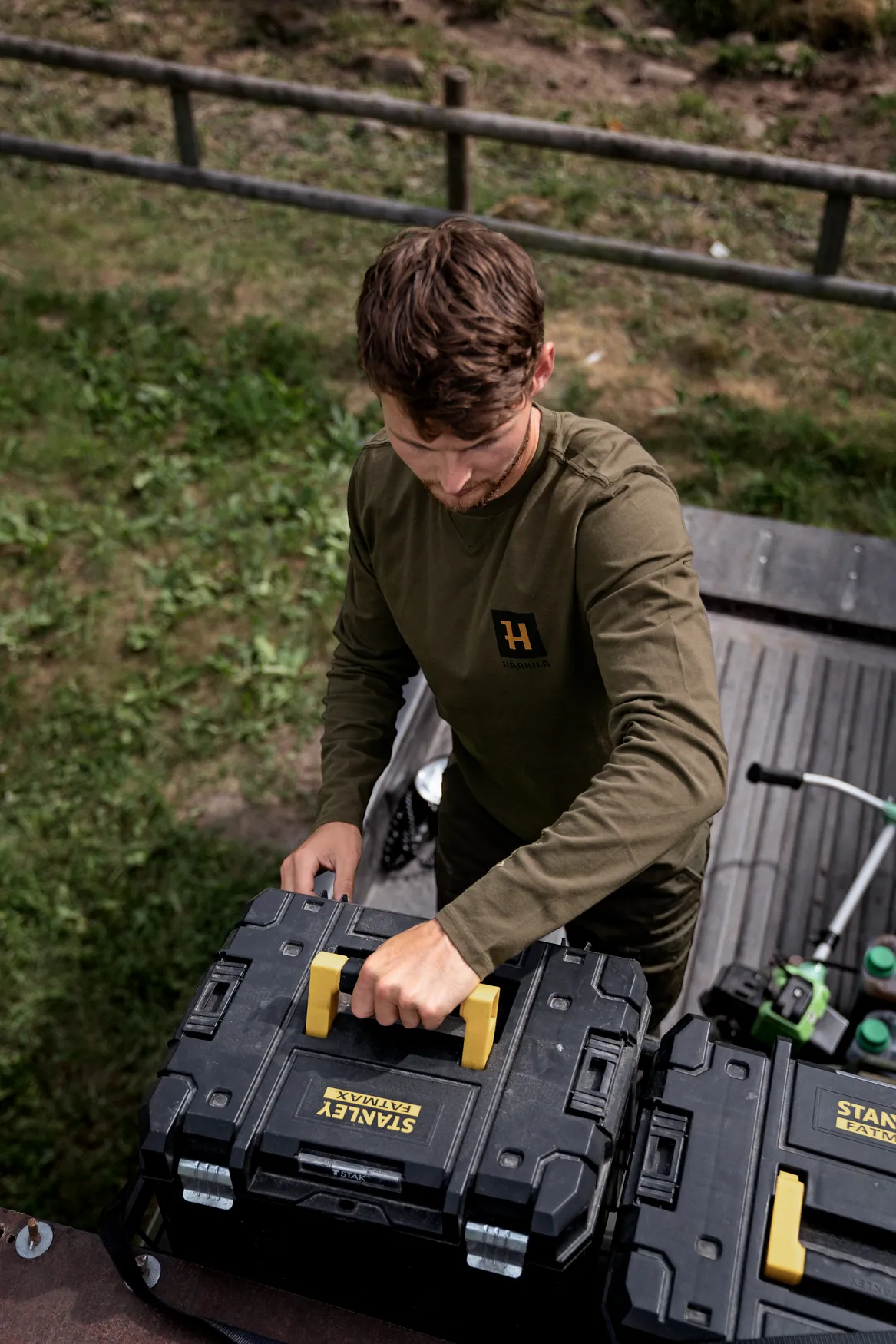 Harkila majca Gorm L/S boja Willow green vel. L – Harkila – Lovački Džemperi/Duksevi/Majice – slika 6