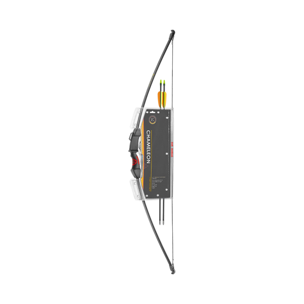 CHAMELEON YOUTH RECURVE BOW 15LB BLACK LIMBS/RED RUBBER – Poe Lang