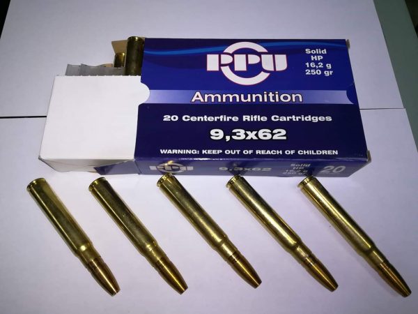 Karabinski metak PPU 9,3x62 Solid HP 16,2g/250gr – PPU