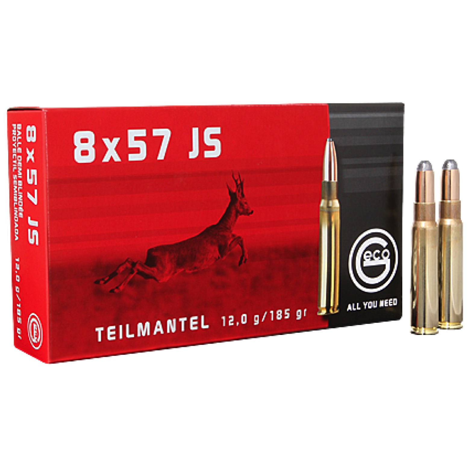 Karabinski metak GECO 8X57 JS Teilmantel 12,0g/185gr – GECO