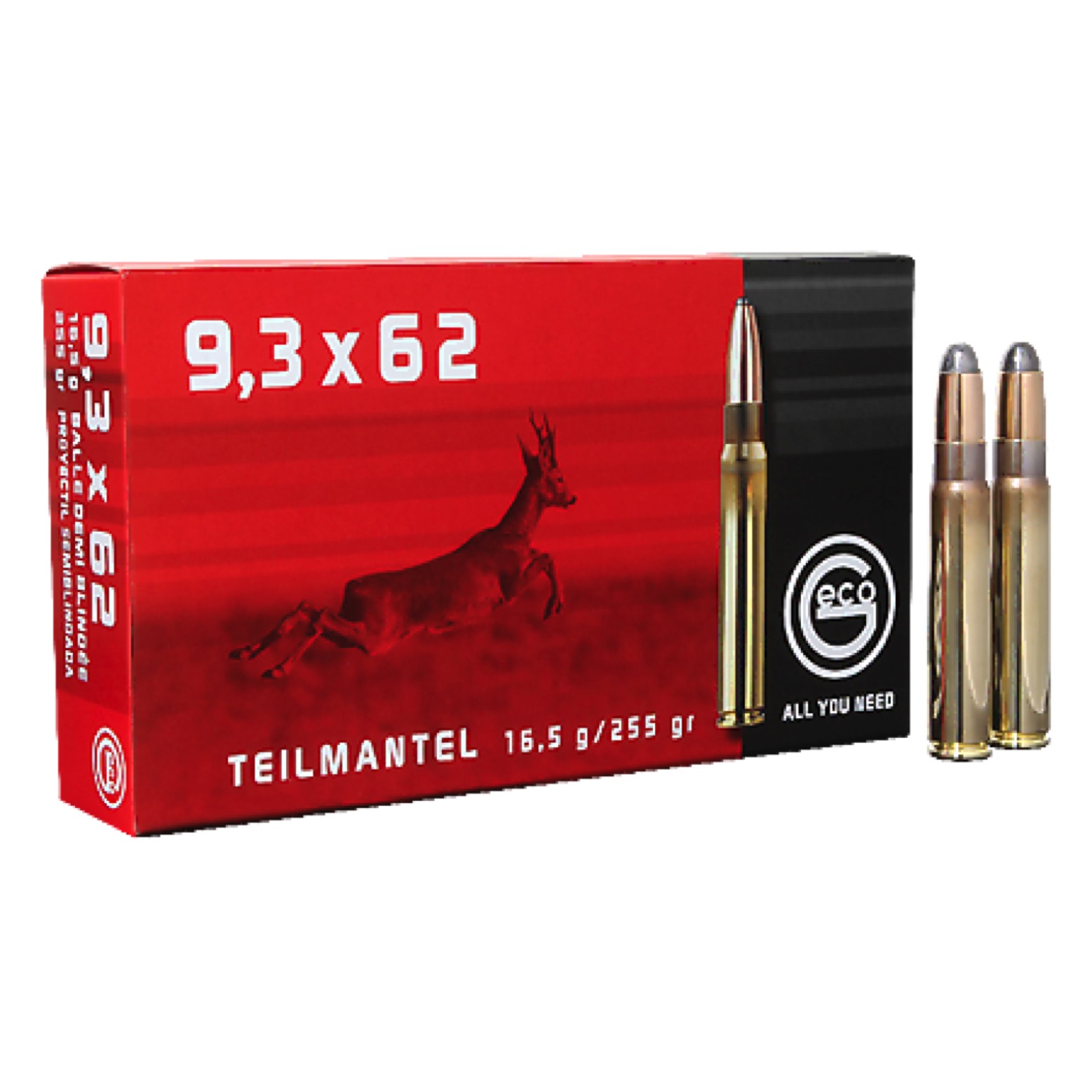 Karabinska municija GECO 9.3X62 TM 16,5g/255gr – GECO