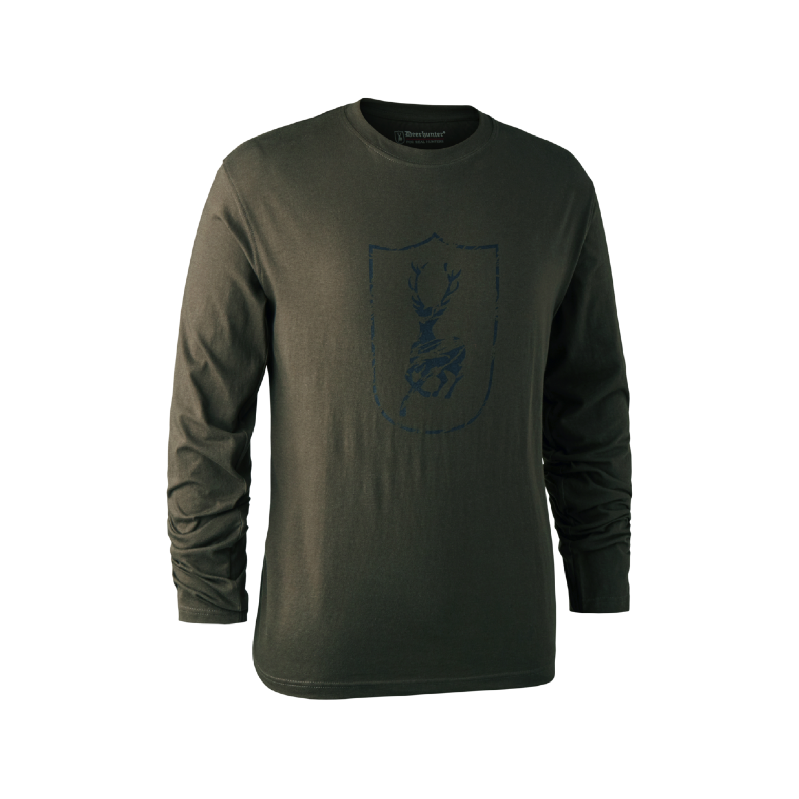Majce Logo T-Shirt L/S T 378 DH Bark Greenvel.M-3XL – Deerhunter – Lovački Džemperi/Duksevi/Majice