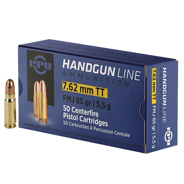 Pištoljski metak PPU 7,62mm TT FMJ 5,5g/85gr – PPU – Pištoljska municija